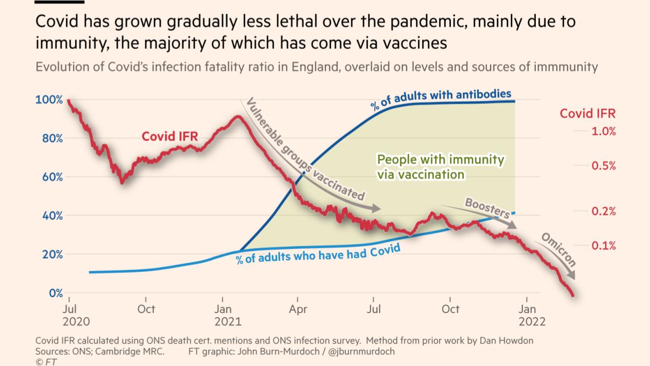 data storytelling example of charts used to show covid impacts