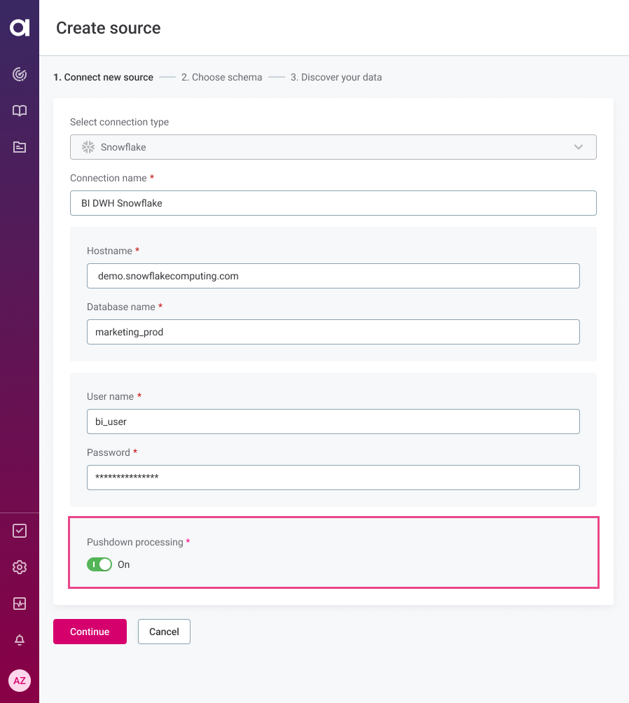 Snowflake Pushdown Enabled